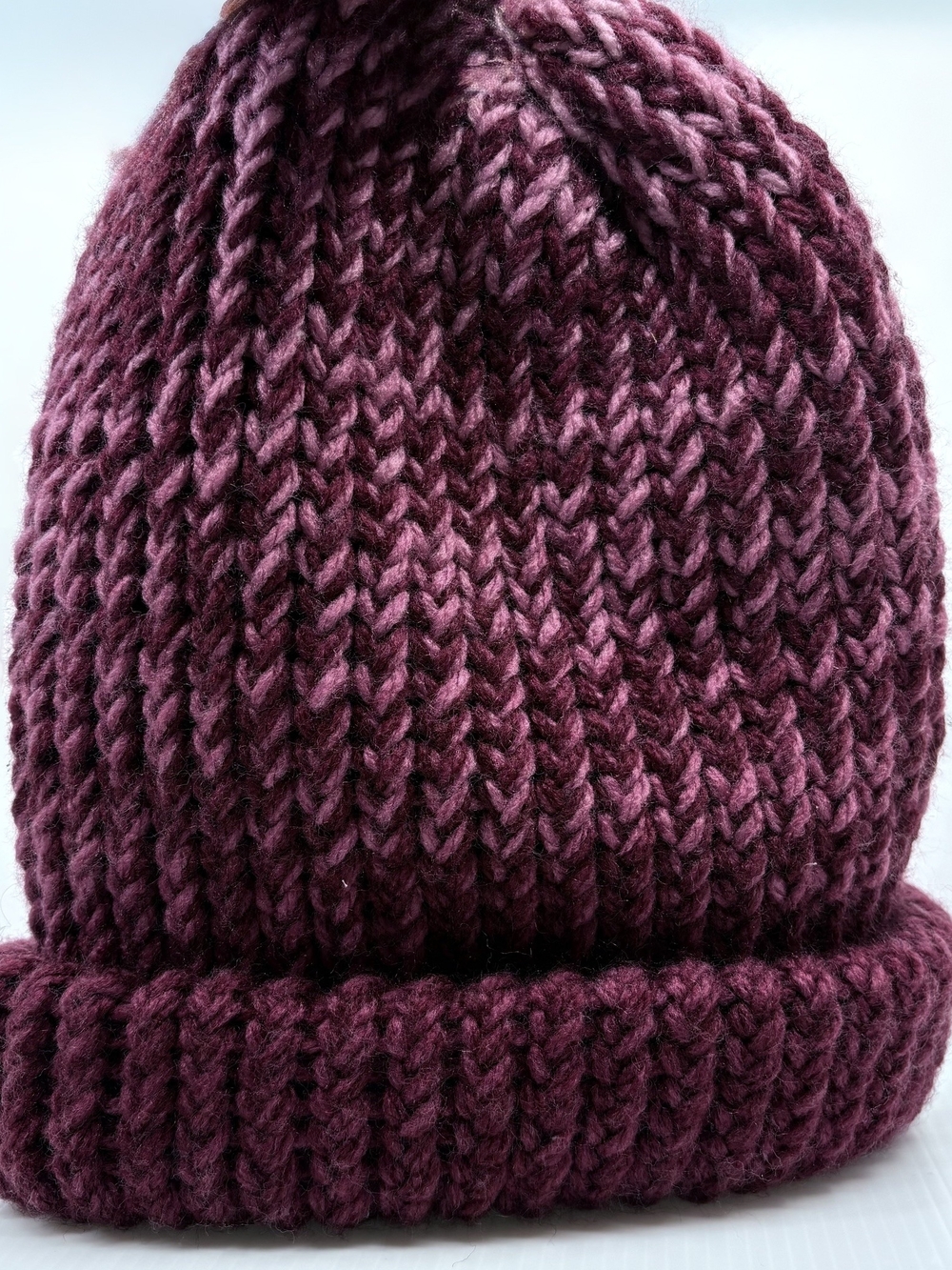 Women’s Chunky Knit Beanie - Burgundy
